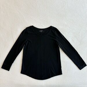 LOFT black long sleeve layering tee shirt